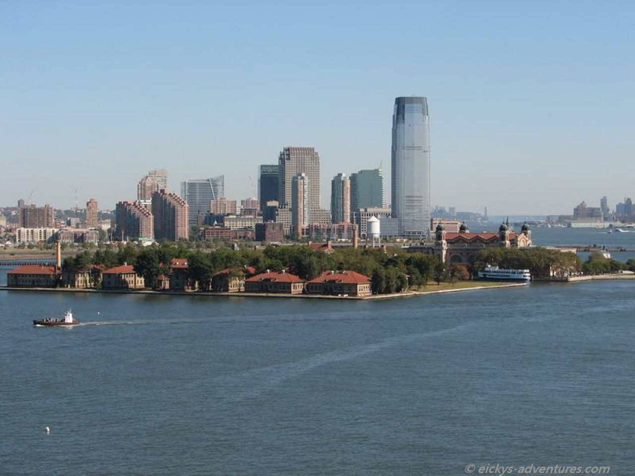 Blick von der Freiheitsstatue auf Manhatten Blick von der Freiheitsstatue auf Manhatten