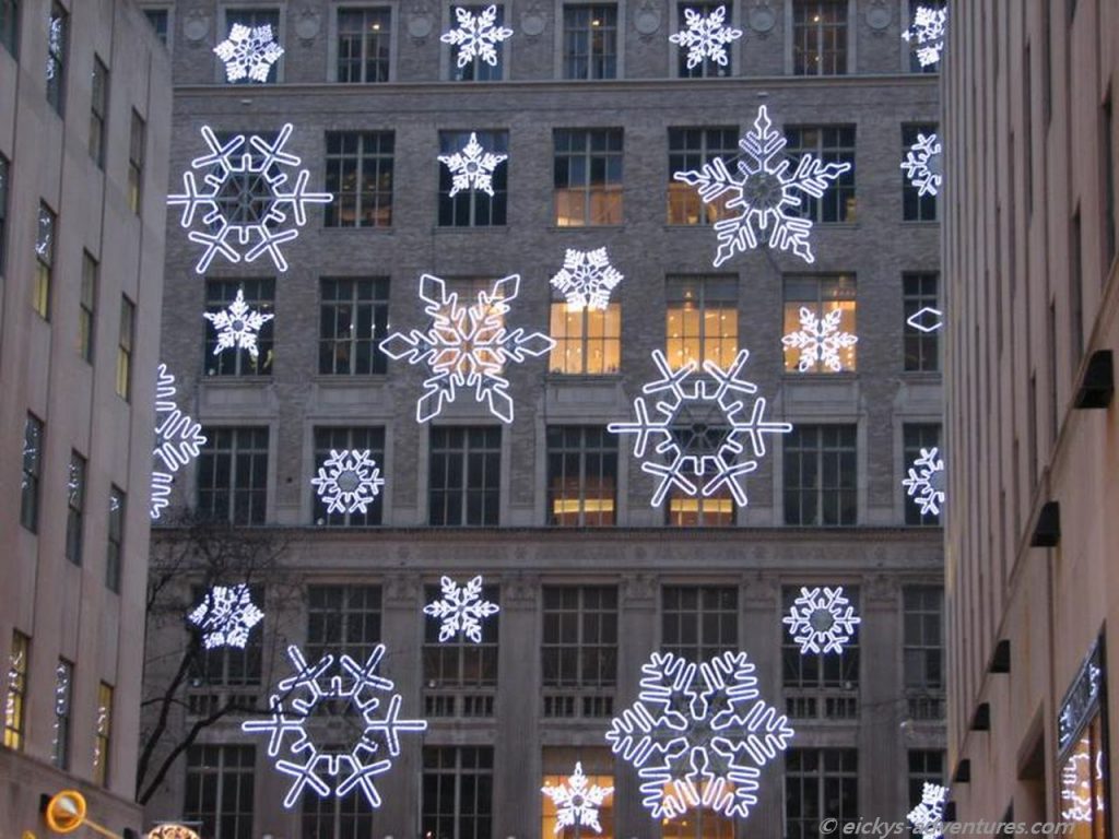 Schneeflocken am Rockefeller Center