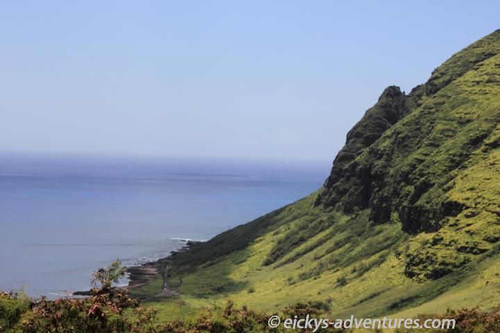 Blick auf die Küste von der Satellite Tracking Station Access Road Blick auf die Küste von der Satellite Tracking Station Access Road