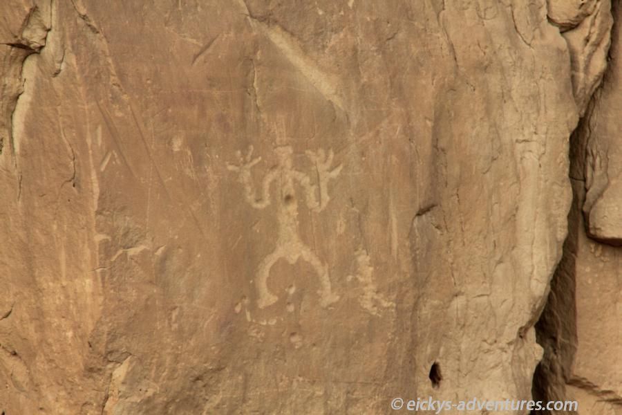 (grünes) Männchen - Petroglyph Trail - Chaco (grünes) Männchen - Petroglyph Trail - Chaco