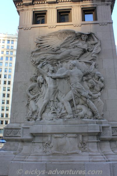 Michigan Avenue Bridge mit Flachrelief-Skulpturen Michigan Avenue Bridge mit Flachrelief-Skulpturen