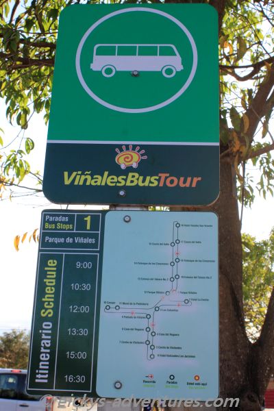 Vinales Bus Tour: Fahrplan Vinales Bus Tour: Fahrplan