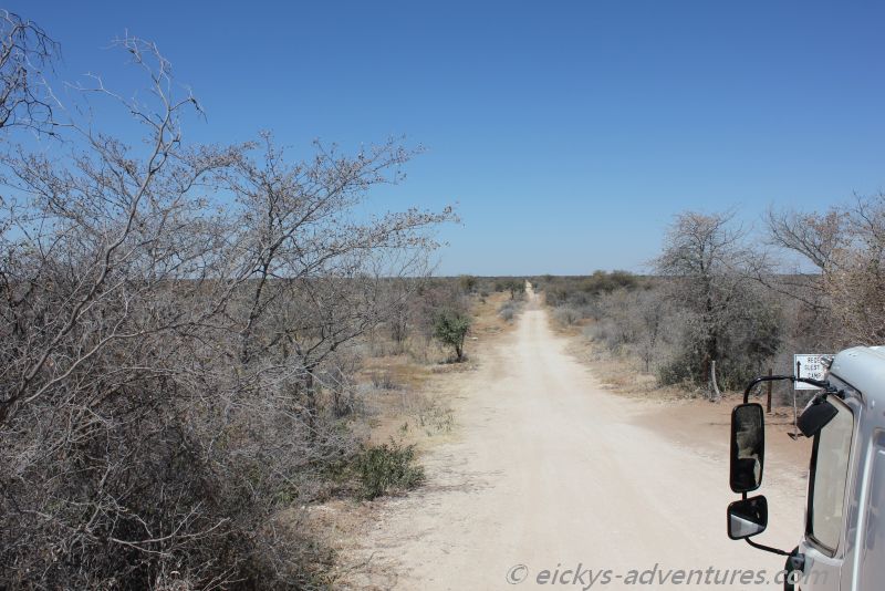 auf dem Weg zum Bushman-Camp auf dem Weg zum Bushman-Camp