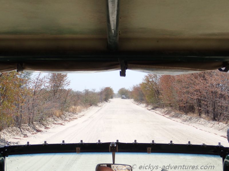eine endloslange staubige Piste eine endloslange staubige Piste