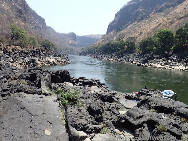 in der Schlucht des Sambesi River in der Schlucht des Sambesi River