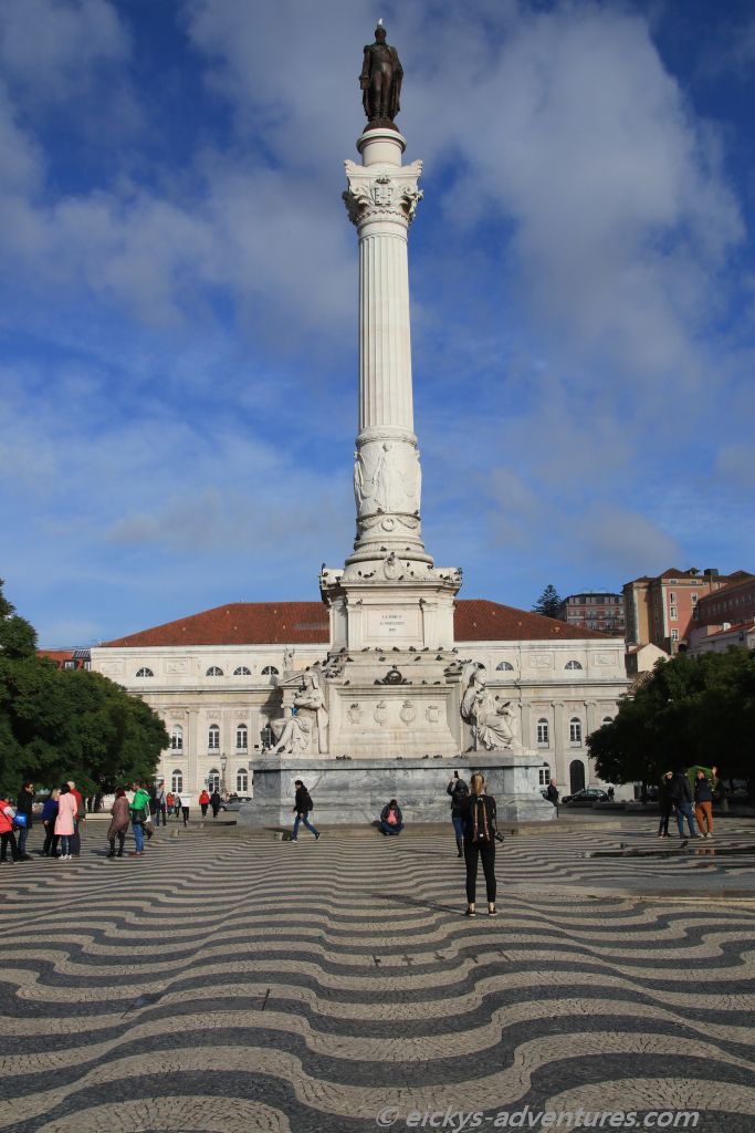 Platz Rossio mit der D. Pedro IV Statue Platz Rossio mit der D. Pedro IV Statue